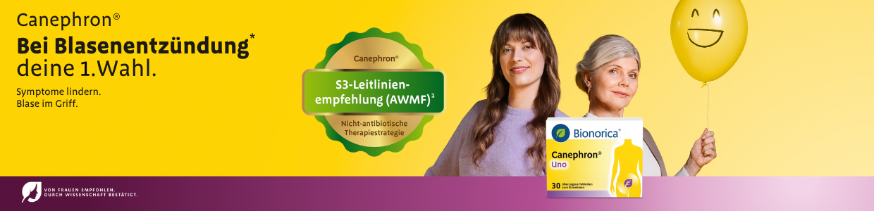 Canephron Header pflanzliche Therapieotionen